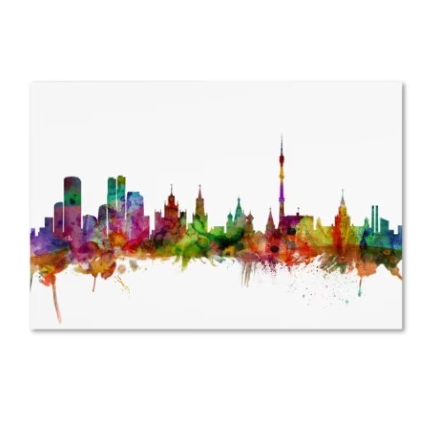 Michael Tompsett 'Moscow Russia Skyline' Canvas Art, 30x47, Trademark Fine Art, Mfr#: MT0778-C3047GG